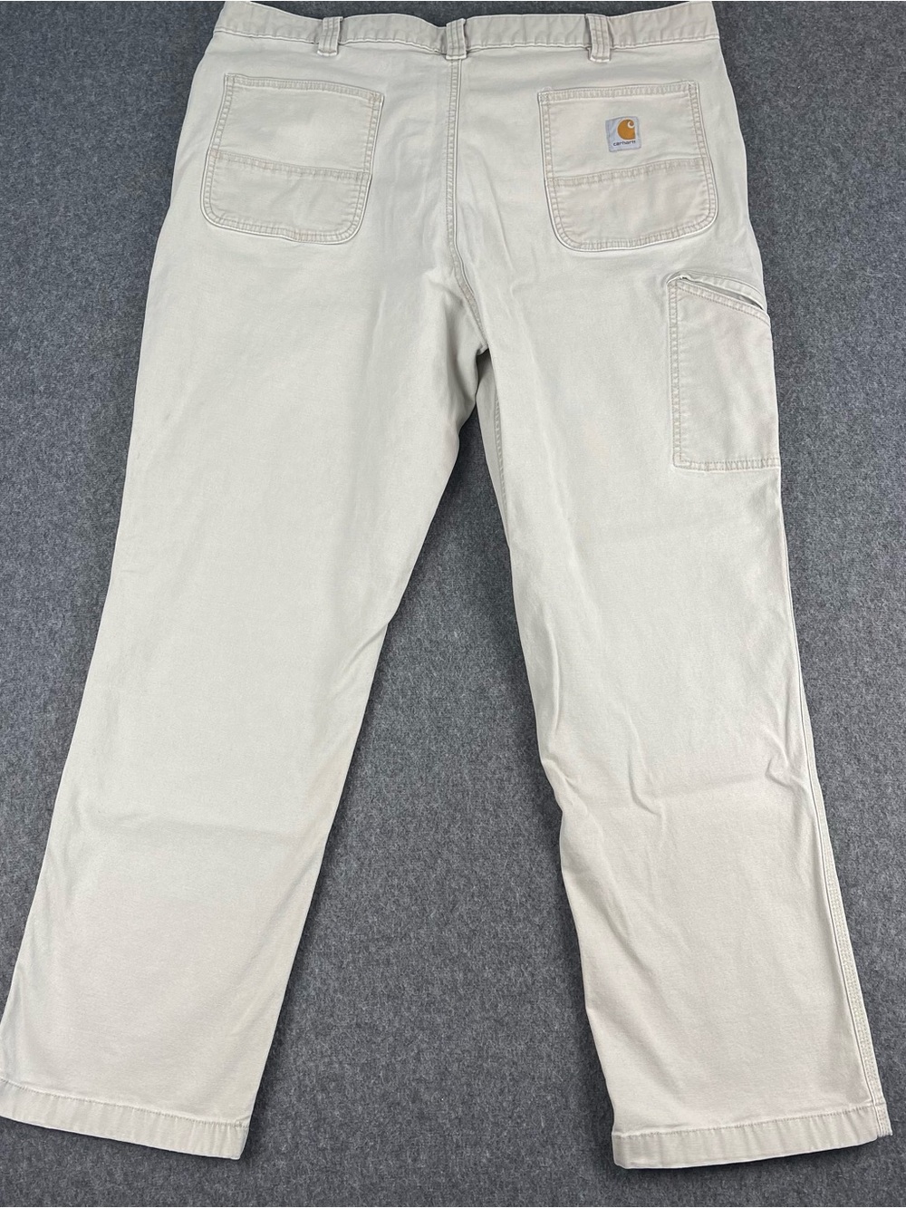Carhartt Relaxed Fit Pants Mens 42x32 (40x31) Workwear Beige Stretch